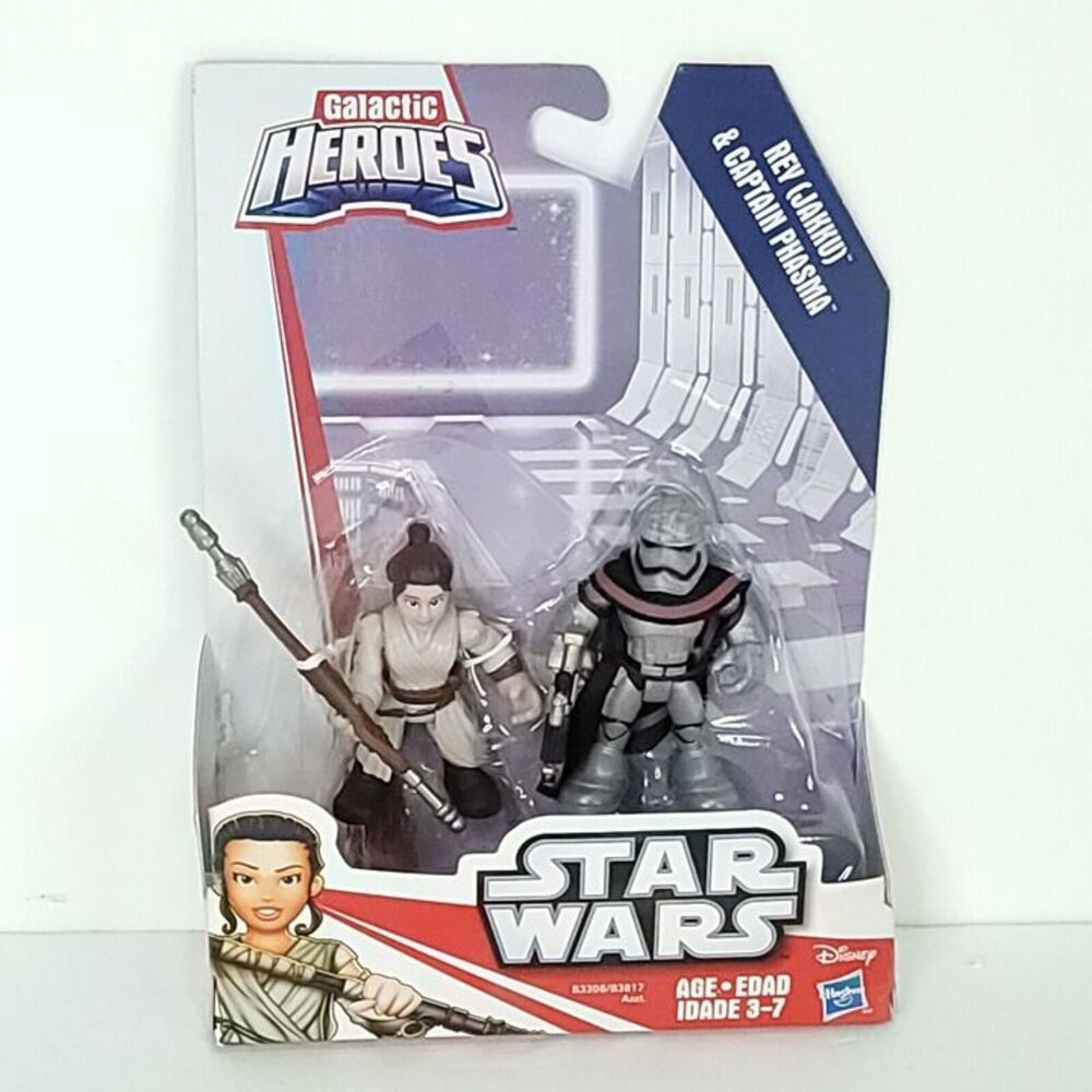 Playskool Star Wars Galactic Heroes Rey Jakku & Captain Phasma Hasbro Disney NEW